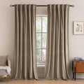 MIULEE Velvet Curtains 52x90 inches 2 Panels Light Taupe Blackout Curtains | by MIULEE
