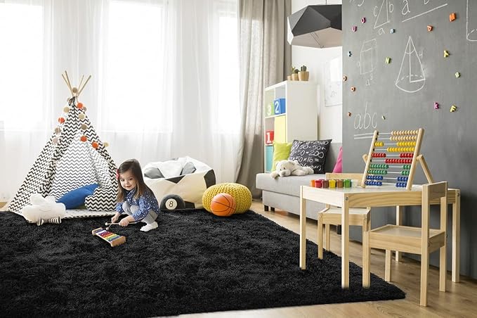 TWINNIS Super Soft Shaggy Rugs Fluffy Carpets, 5x8 Feet, Indoor Modern Plush - Image 4