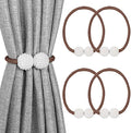 Melaluxe 4 Pack Magnetic Curtain Tiebacks, Decorative Curtain Holdbacks by Melaluxe