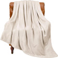 BEDELITE Fleece Blanket Twin Size Beige Throw Blankets by BEDELITE
