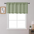 OWENIE Sage Green Valances for Windows 1 Pcs 22 Inch Length, Light Filtering by OWENIE