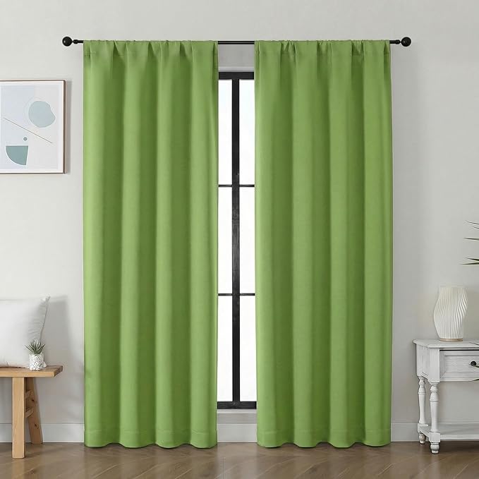 Simplebrand Ava Lime Blackout Curtains by Simplebrand