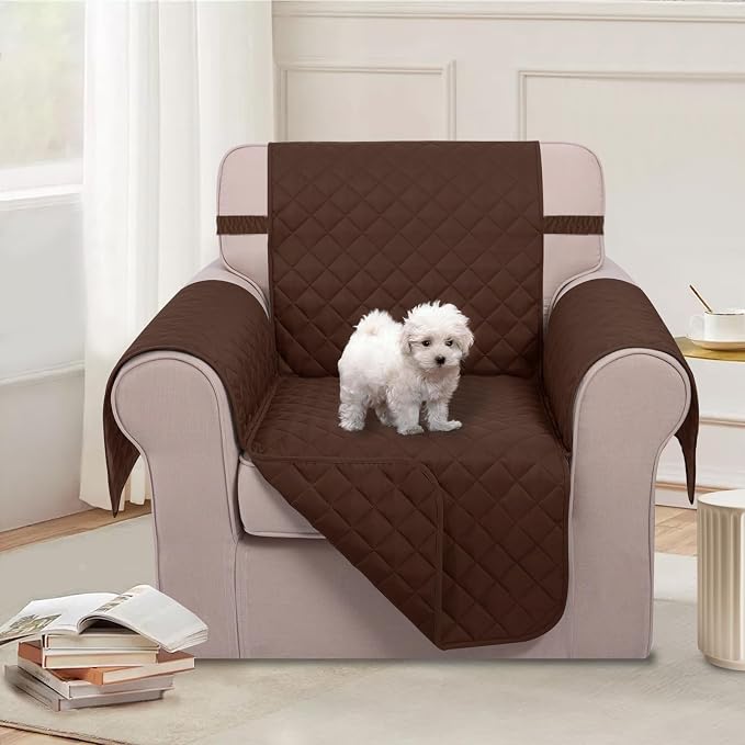 U-NICE HOME Reversible Oversized Chair Covers Quilted Water Repellent Pet - Image 2