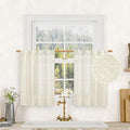 LAMIT Cafe Linen Curtains 30 Inch Length by LAMIT