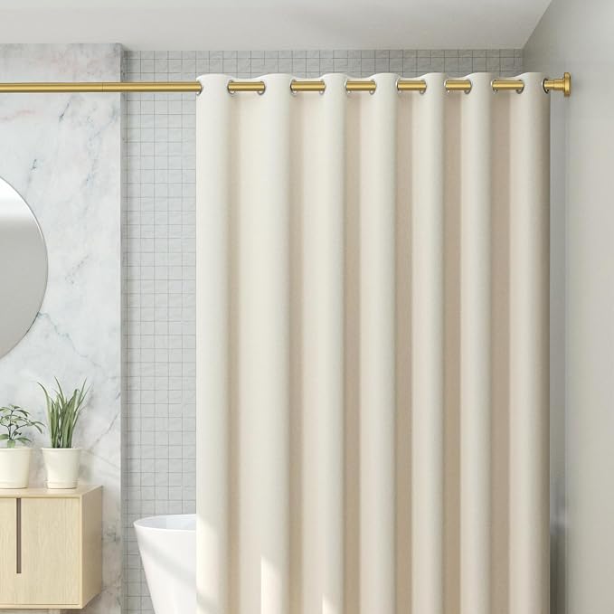 CorkLatta Gold Shower Curtain Rod 31 to 92 Inch, 1 Inch Diameter Adjustable - Image 7