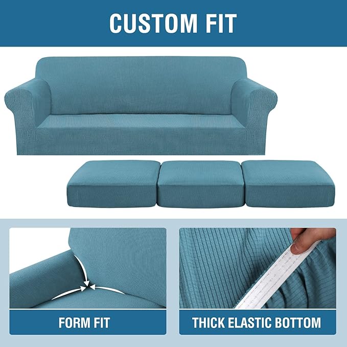 H.VERSAILTEX 4 Piece Stretch Sofa Covers - Image 4