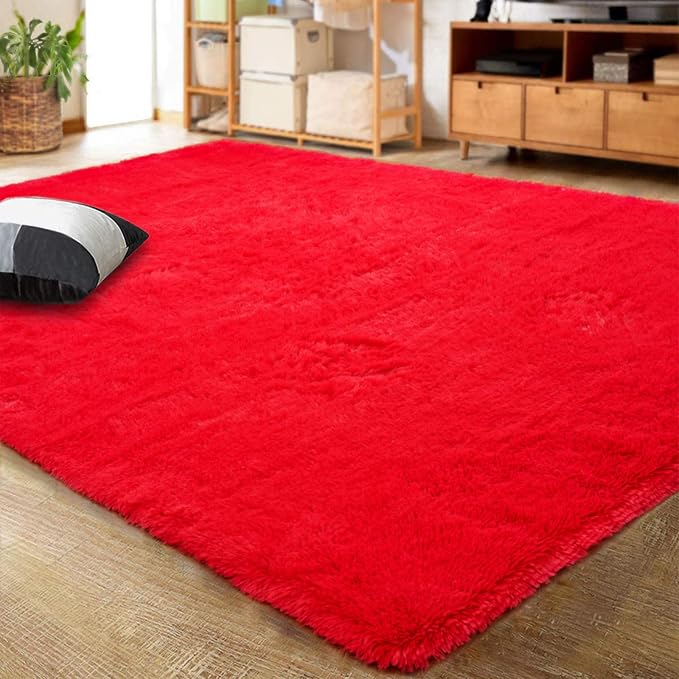 LOCHAS Ultra Soft Indoor Modern Area Rugs Fluffy Living Room Carpets by LOCHAS
