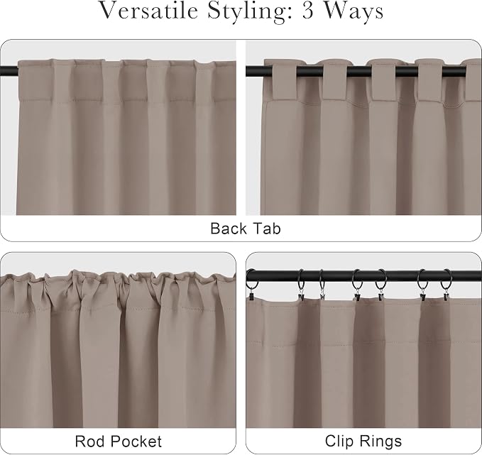 PONY DANCE Blackout Curtains Thermal Insulated Window Treatment Panels Room - Image 5