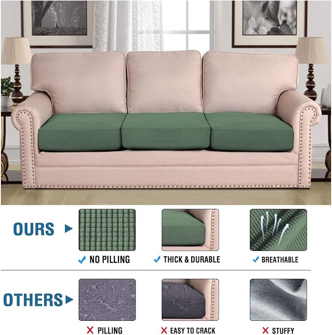 H.VERSAILTEX Super Stretch Individual Seat Cushion Covers - Image 2