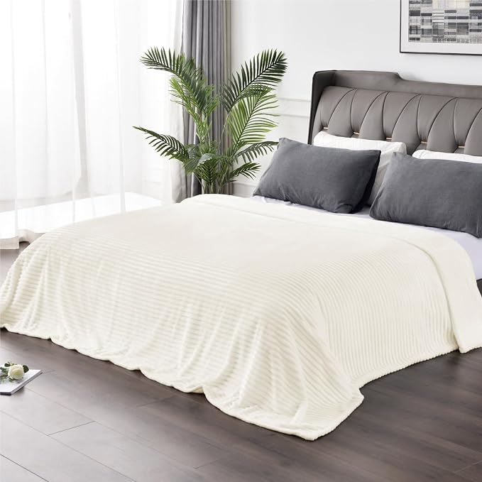 BEDELITE Fleece Blanket King Size – 3D Ribbed Jacquard Soft and Warm Decorative - Image 6