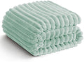 HIMEET Sage Green Ribbed Queen Size Blanket by Unknown