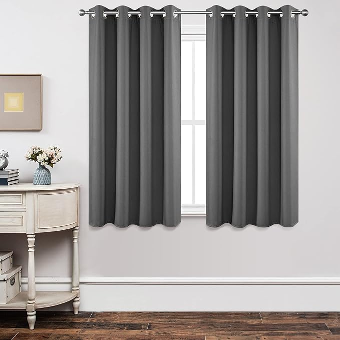 Joydeco Blackout Curtains 63 Inch Length 2 Panels Set, Thermal Insulated Long by JOYDECO