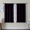 Simplebrand Ava Blackberry Short Blackout Curtains by Simplebrand