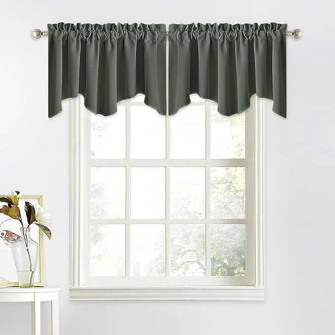 NICETOWN Small Valances for Living Room, Bathroom Window Topper Kitchen by NICETOWN