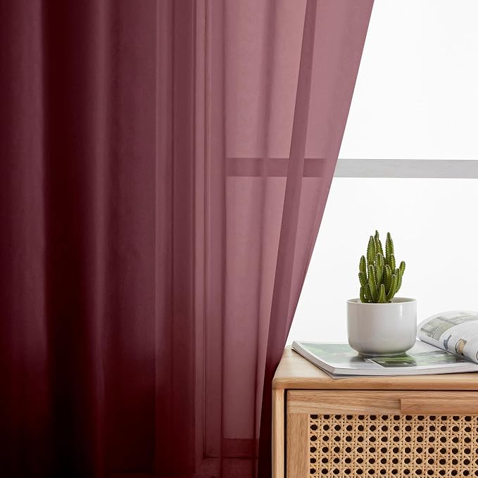 Aiyufeng Short Sheer Black Curtains - Image 3
