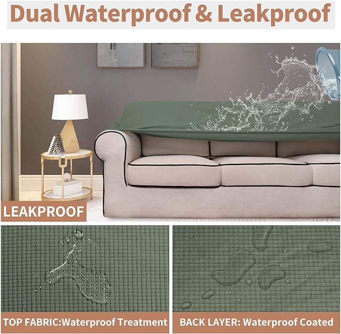 Easy-Going 100% Waterproof Chair Couch Cover, Dual Waterproof Sofa Cover - Image 3