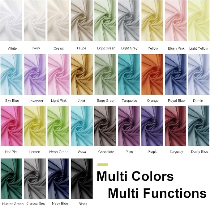 OWENIE Lavender Sheer Curtains 72 Inches Long Set of 2, Airy Sheer Curtains & - Image 10