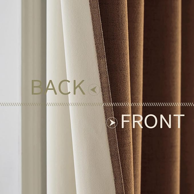 MIULEE 100% Blackout Linen Curtains - Image 6