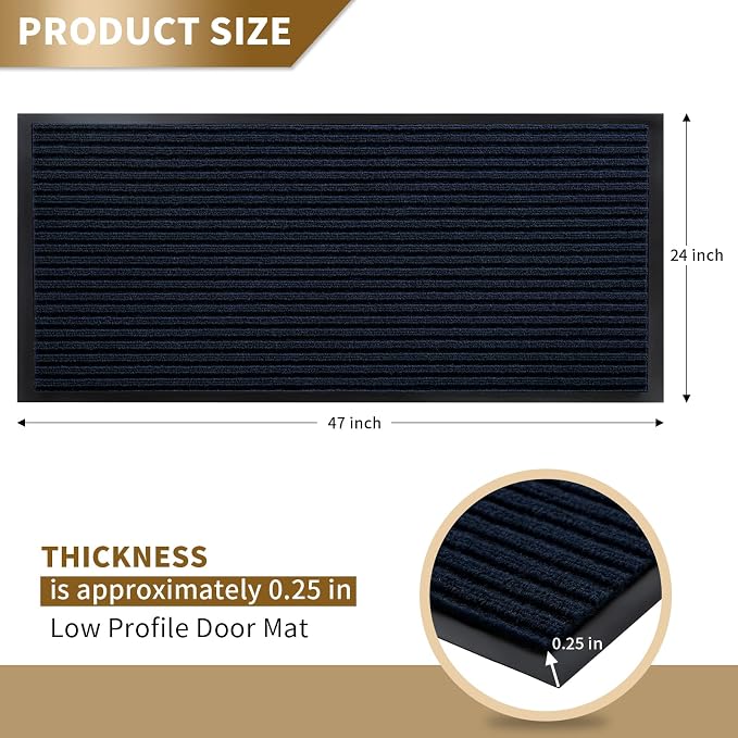 Yimobra Front Door Mat Outdoor Indoor Entrance, 100% Waterproof All-Season All - Image 2