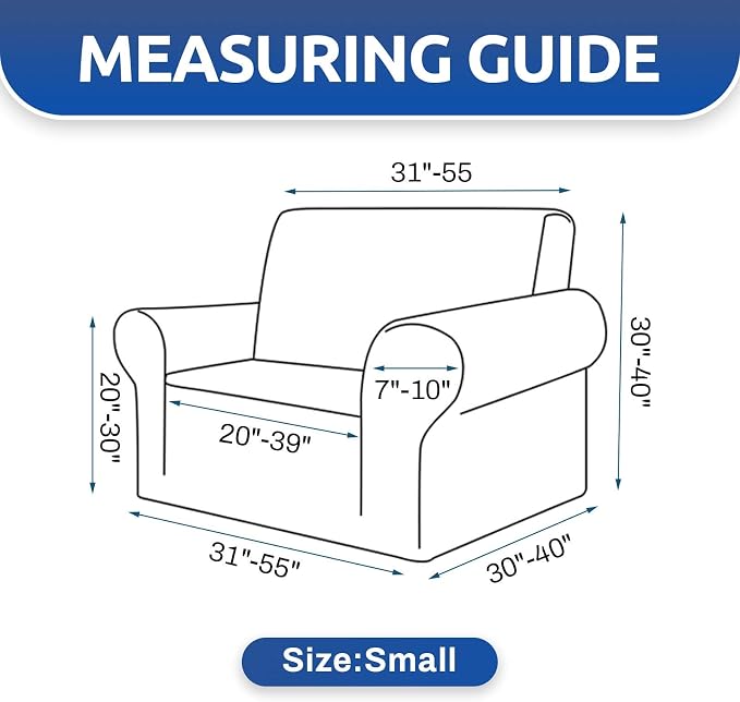 KEKUOU Stretch Single Sofa Slipcover 1 Piece Couch Sofa Cover Furniture - Image 5