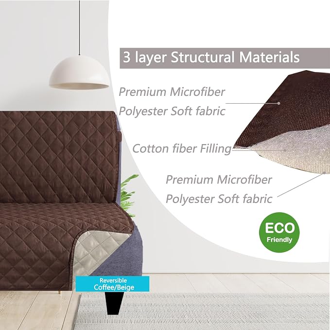 U-NICE HOME Futon Sofa Covers Reversible Sofa Slipcover Armless Furniture - Image 3
