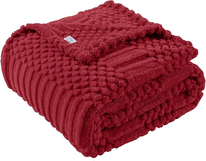 50x70 Inch Red Throw Blanket by Unknown