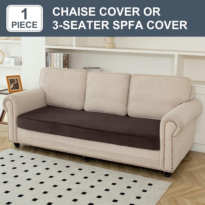Couch Cover Velvet Chaise Cushion Cover - Image 4