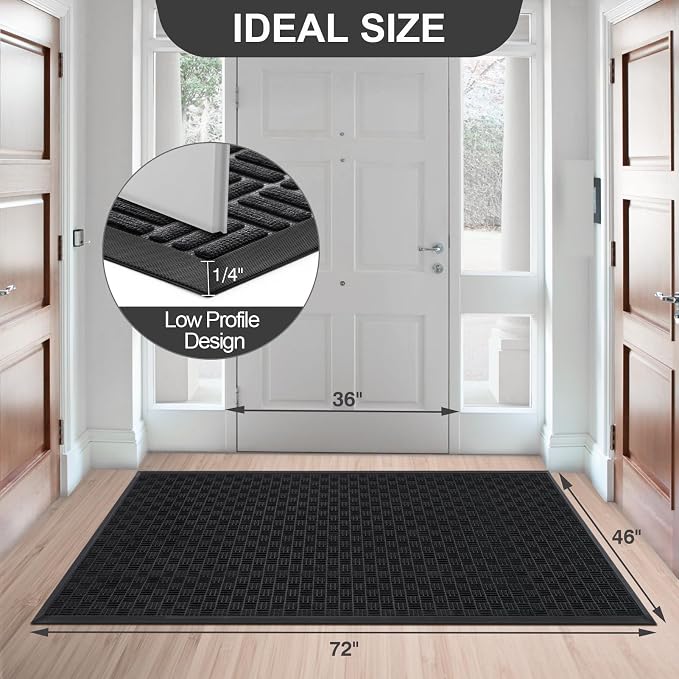 Mibao Front Door Mat, Heavy Duty Durable Welcome Mat - Image 2