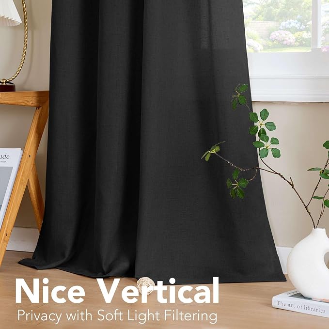 H.VERSAILTEX Living Room Linen Curtains Home Decorative Nickel Grommet Curtains - Image 7