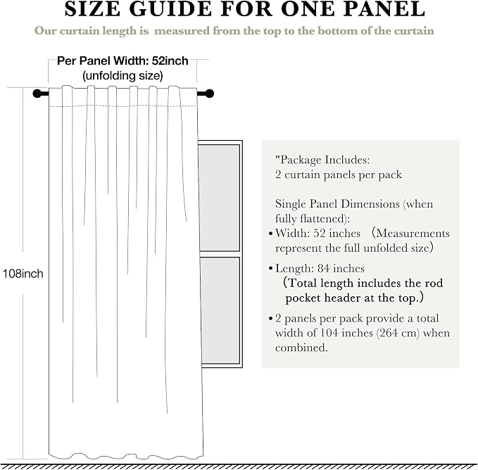 RYB HOME 100% Blackout Flax Linen Curtains, UV Protection Drapes - Image 7