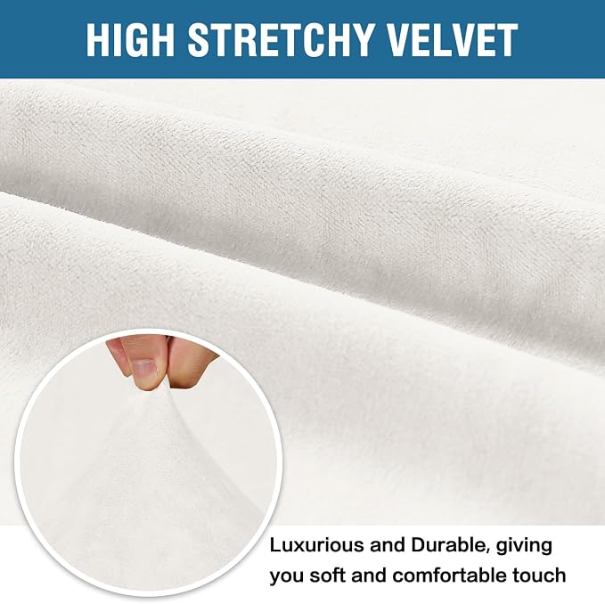 H.VERSAILTEX Stretch Velvet Loveseat Covers - Image 4