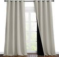 NICETOWN Full Shading Curtains for Windows, Super Heavy-Duty Black Lined by NICETOWN