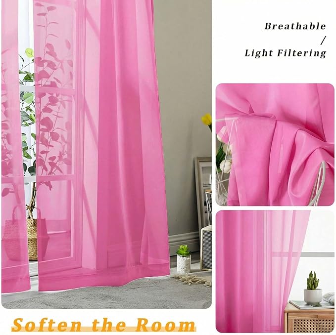 Gwine Extra Long Sheer Curtains 108 Inches Long - Image 5