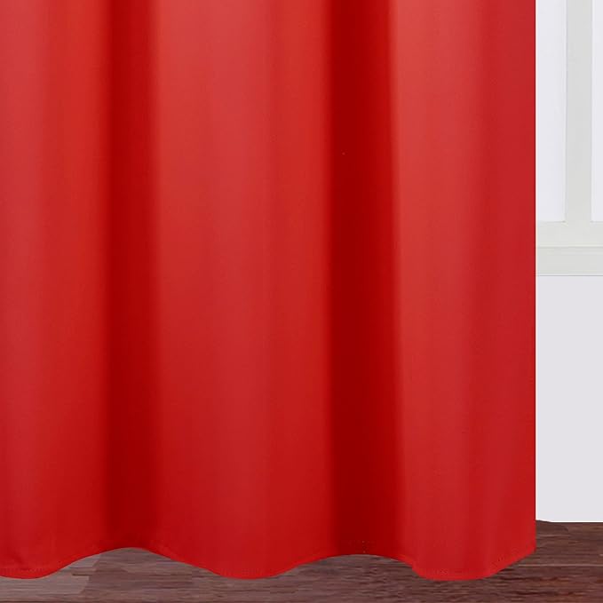 LEMOMO Blackout Curtains 38 x 54 inch/Bright Red Curtains Set of 2 - Image 8