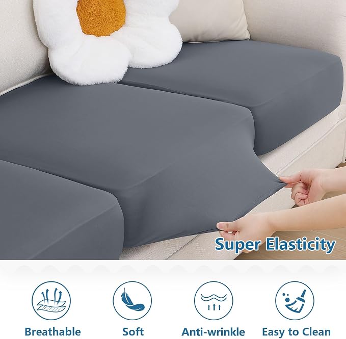 hyha Milk Silk Couch Cushion Covers - Image 5