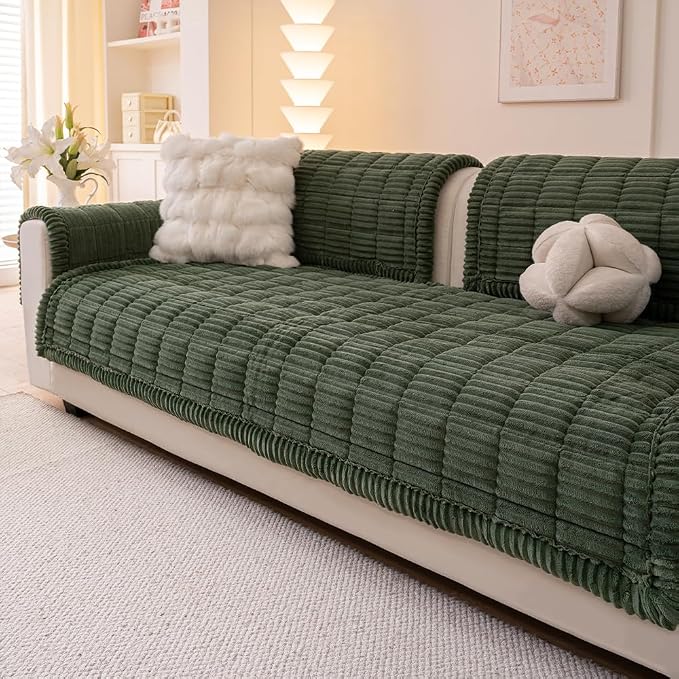 Couch Cover for Dogs Washable, Fuzzy Pet Couch Covers for 3 Cushion Sofa Pet - Image 3