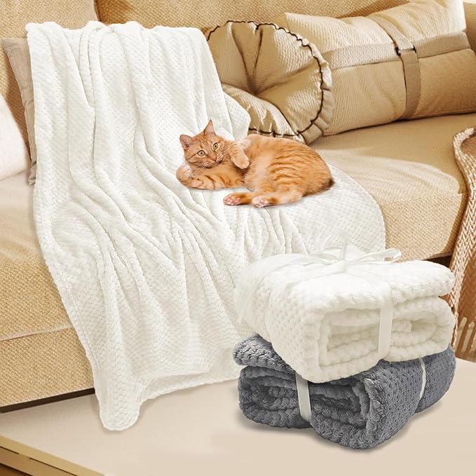 4 Pack Fleece Throw Blankets 50x60 Inches - Image 8