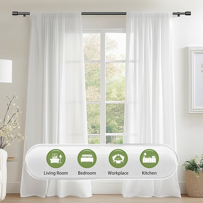 5/8” Diameter Curtain Rods 30-45 Inch, - Image 6