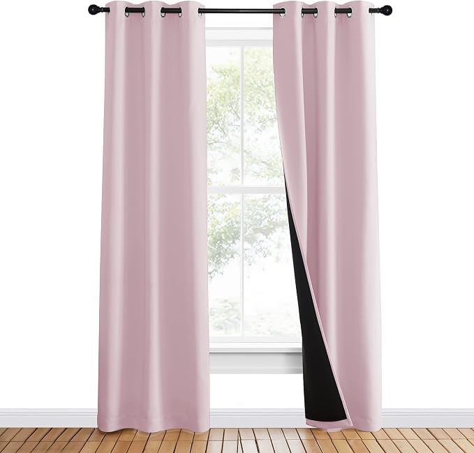 NICETOWN 100% Blackout Window Curtain Panels, Heat and Cold Blocking Drapes - Image 2