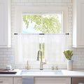 MIULEE 2 Panels Kitchen Tiers Half Window Sheer Curtains Rod Pocket Voile Drapes by MIULEE