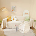 HANDONTIME Beige Couch Covers for 3 Cushion Couch by HANDONTIME