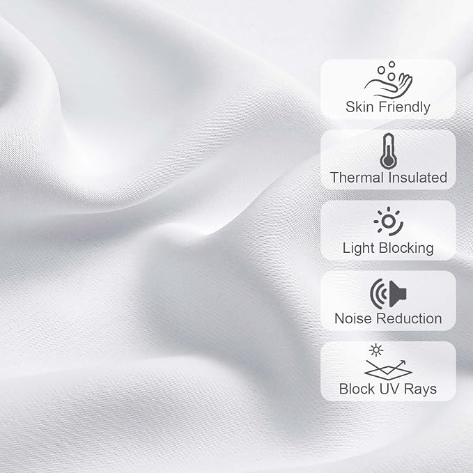 Chyhomenyc White Valances for Window, Light Filtering Short Curtains for - Image 4