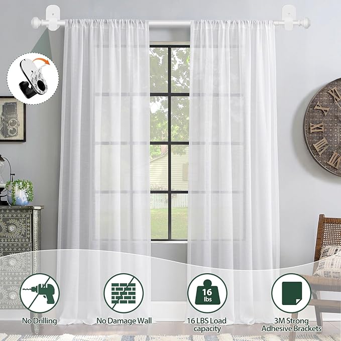 KAMANINA Curtain Rods No Drilling - Image 2