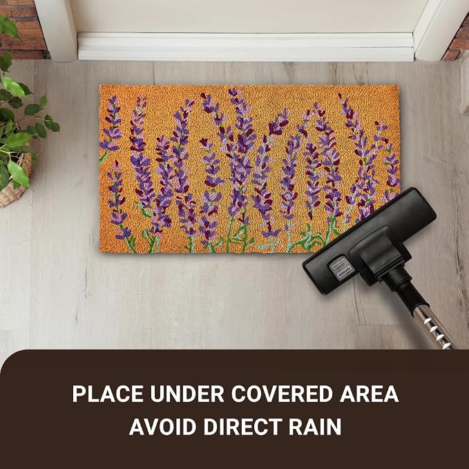 KANKUN Coco Coir Door Mat with Heavy Duty Backing, Welcome Doormat, Doormat - Image 7