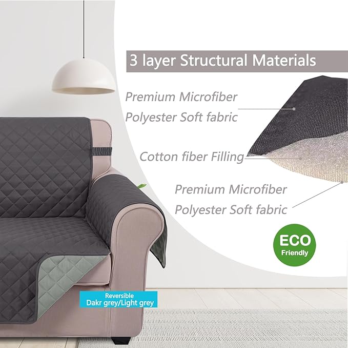 U-NICE HOME Reversible Sofa Cover Washable Couch Cover - Image 4