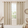 LAMIT 78 Inch Length Brown Linen Curtains by LAMIT