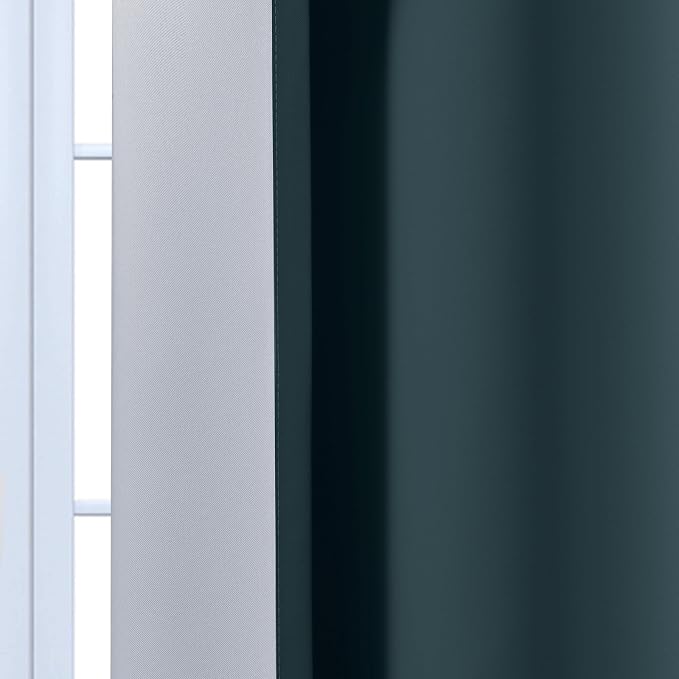 Yakamok Greyish White and Stone Blue Ombre Curtains, Light Blocking Curtains - Image 6