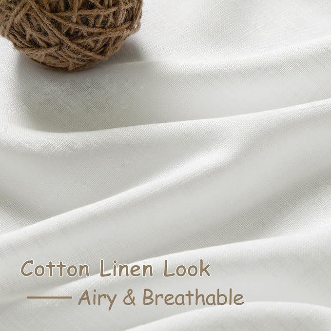 Extra Long Off White Curtain 108 inches Long 2 Panels Set - Image 5