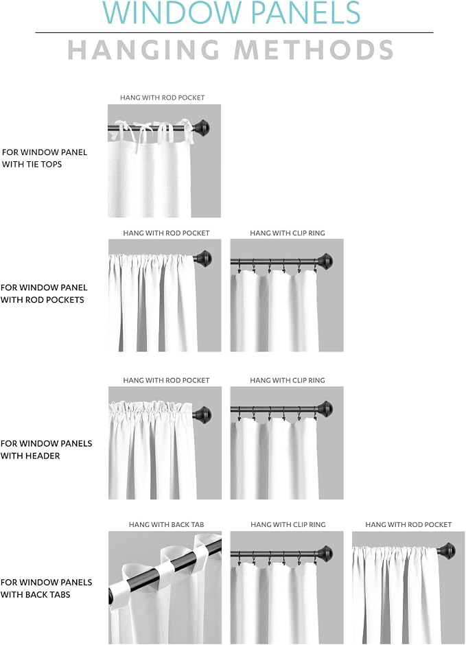 Lush Decor Linen Button Valance | 52"W x 18"L | Farmhouse Style | Coconut Husk - Image 7