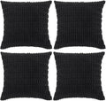 Fancy Homi 4 Packs Boho Black Decorative Throw Pillow Covers 16x16 Inch by Fancy+Homi